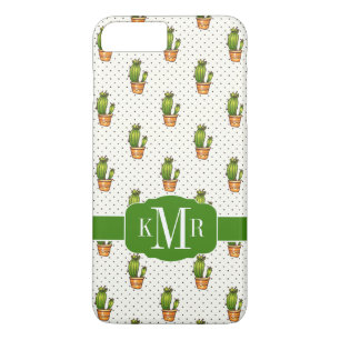 Cactus & Succulent Polk Dot Pattern iPhone 8/7 Plus Hoesje