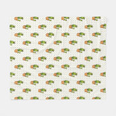 Cactus & Succulent Polk Dot Pattern Fleece Deken (Voorkant (Horizontaal))