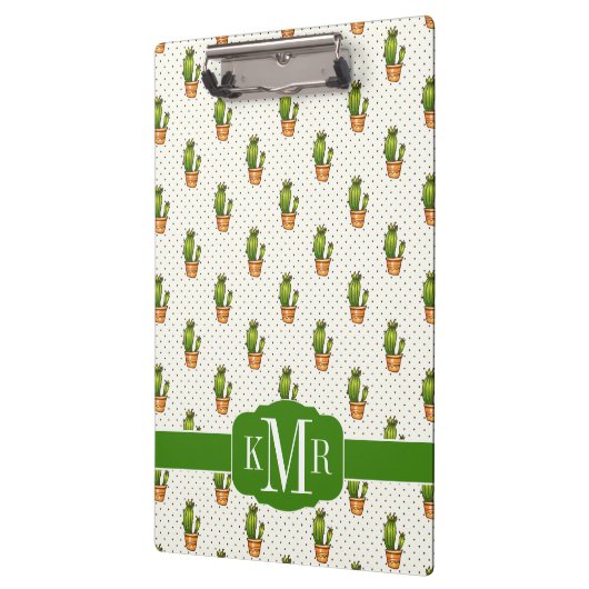Cactus & Succulent Polk Dot Pattern Klembord (Links)