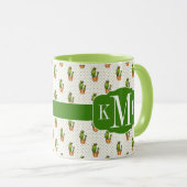 Cactus & Succulent Polk Dot Pattern Mok (Voorkant rechts)