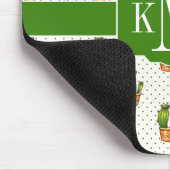 Cactus & Succulent Polk Dot Pattern Muismat (Hoek)