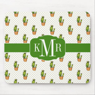Cactus & Succulent Polk Dot Pattern Muismat