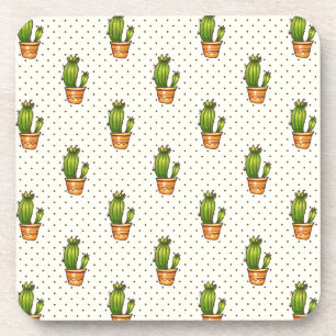 Cactus & Succulent Polk Dot Pattern Onderzetter