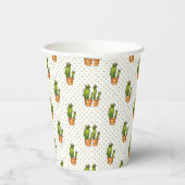 Cactus & Succulent Polk Dot Pattern Papieren Bekers (Rechts)