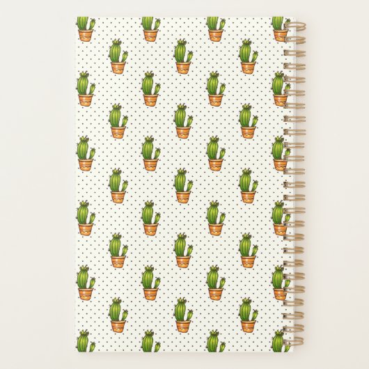 Cactus & Succulent Polk Dot Pattern Planner (Achterkant)