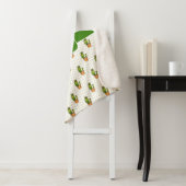 Cactus & Succulent Polk Dot Pattern Sherpa Deken (In situ)