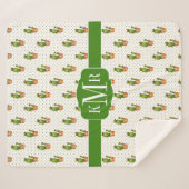 Cactus & Succulent Polk Dot Pattern Sherpa Deken (Voorkant (horizontaal))