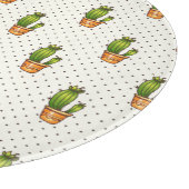 Cactus & Succulent Polk Dot Pattern Snijplank (Hoek)