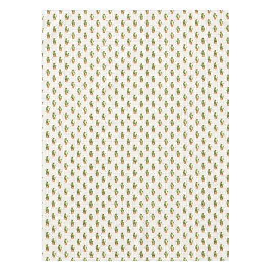 Cactus & Succulent Polk Dot Pattern Tafelkleed (Voorkant)