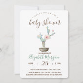 Cactus Succulent Polka Dots Baby shower Kaart (Voorkant)