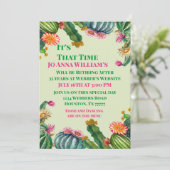 Cactus Succulent Retirement Party Kaart (Staand voorkant)