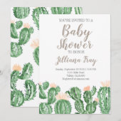 Cactus succulent schattig baby shower kaart (Voorkant / Achterkant)