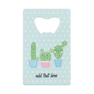 cactus, succulent, schattig kunstfesta, mexicaan, creditkaart flessenopener