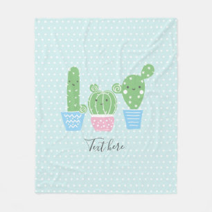 cactus, succulent, schattig kunstfesta, mexicaan, fleece deken