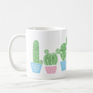 cactus, succulent, schattig kunstfesta, mexicaan, koffiemok