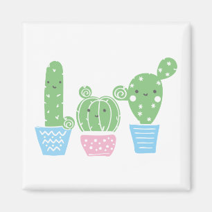 cactus, succulent, schattig kunstfesta, mexicaan, magneet