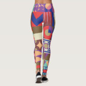 Cactus Succulent: schets stijl Doodle Leggings (Achterkant)