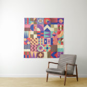 Cactus Succulent: schets stijl Doodle Wandkleed (In Situ (horizontaal))