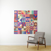 Cactus Succulent: schets stijl Doodle Wandkleed (In situ)