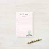 Cactus Succulent striped to do List Post-it® Notes (Op bureau)
