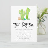 Cactus Succulent Taco Bout Love Wedding Shower Kaart (Staand voorkant)