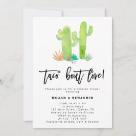Cactus Succulent Taco Bout Love Wedding Shower Kaart