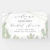 Cactus & Succulent Terrarium Bruidsdouche Welkom Spandoek (Horizontaal)