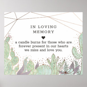 Cactus & Succulent Terrarium In Lieve Herinnering  Poster