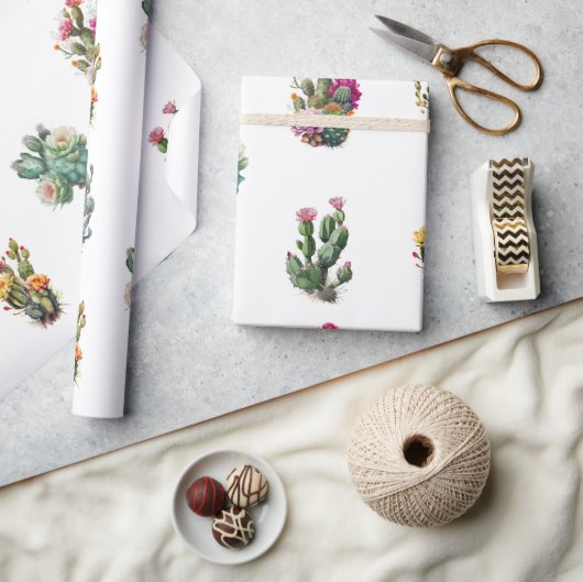 Cactus Succulent Tropical Cadeaupapier (Crafts)