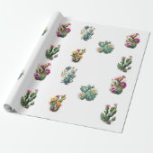 Cactus Succulent Tropical Cadeaupapier (Uitgerold)
