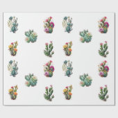 Cactus Succulent Tropical Cadeaupapier (Vlak)