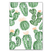 Cactus succulent trouwtafel nummerkaart kaart (Achterkant)