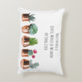 Cactus Succulent Uw favoriete Citaat, Song Accent Kussen (Achterkant (Verticaal))