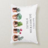 Cactus Succulent Uw favoriete Citaat, Song Accent Kussen (Voorkant(Verticaal))