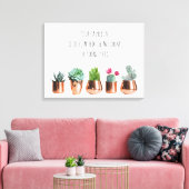 Cactus Succulent Uw favoriete Citaat, Zong Lyric Canvas Afdruk (Insitu (Woonkamer))