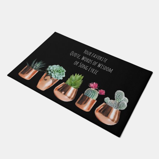 Cactus Succulent Uw favoriete Citaat, Zong Lyric Deurmat (Schuin)