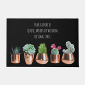Cactus Succulent Uw favoriete Citaat, Zong Lyric Deurmat (Voorkant)