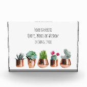 Cactus Succulent Uw favoriete Citaat, Zong Lyric Fotoblokken (Voorkant)