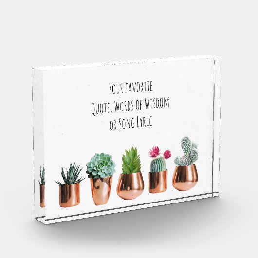 Cactus Succulent Uw favoriete Citaat, Zong Lyric Fotoblokken (Links)