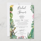 Cactus succulent Vrijgezellenfeest Kaart (Voorkant)