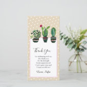 cactus, succulent, waterverf, feest, mexicaans, bedankkaart (Staand voorkant)