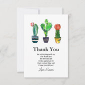 cactus, succulent, waterverf, fiesta, dank je kaart (Voorkant)