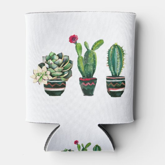 cactus, succulent, waterverf, fiesta, mexican; blikjeskoeler (Voorkant)