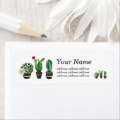 cactus, succulent, waterverf, fiesta, mexican; etiket (Insitu)