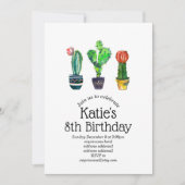 cactus, succulent, waterverf, fiesta, mexican; kaart (Voorkant)