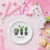 cactus, succulent, waterverf, fiesta, mexican; papieren bordje (Feest)