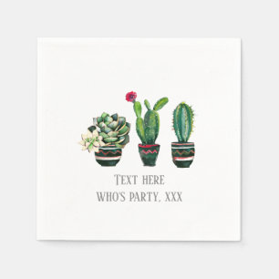 cactus, succulent, waterverf, fiesta, mexican; servet