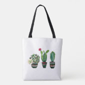 cactus, succulent, waterverf, fiesta, mexican; tote bag (Achterkant)