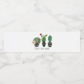 cactus, succulent, waterverf, fiesta, mexican; waterfles etiket (Enkel label)