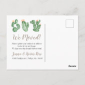 Cactus succulent we verhuisden het briefkaart (Achterkant)